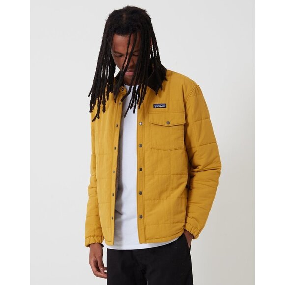 Patagonia Isthmus Quilted Shirt Jacket / Large / Buckwheat Gold Fleece Lined - Picture 3 of 13